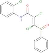 (E)-2,3-Dichloro-N-(2-chlorophenyl)-3-(phenylsulfinyl)-2-propenamide