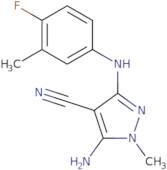 5-Amino-3-(4-fluoro-3-methylanilino)-1-methyl-1H-pyrazole-4-carbonitrile