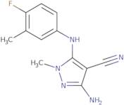 3-Amino-5-(4-fluoro-3-methylanilino)-1-methyl-1H-pyrazole-4-carbonitrile