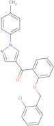 {2-[(2-Chlorobenzyl)oxy]phenyl}[1-(4-methylphenyl)-1H-pyrazol-4-yl]methanone