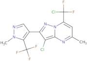 3-Chloro-7-[chloro(difluoro)methyl]-5-methyl-2-[1-methyl-5-(trifluoromethyl)pyrazol-4-yl]pyrazolo[…