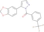 [5-(1,3-Benzodioxol-5-yl)-1H-pyrazol-1-yl][3-(trifluoromethyl)phenyl]methanone