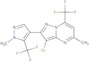 3-Chloro-5-methyl-2-[1-methyl-5-(trifluoromethyl)pyrazol-4-yl]-7-(trifluoromethyl)pyrazolo[1,5-a]p…