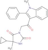 5-Cyclopropyl-5-methyl-3-[2-(1-methyl-2-phenyl-1H-indol-3-yl)-2-oxoethyl]imidazolidine-2,4-dione