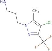 3-[4-Chloro-5-methyl-3-(trifluoromethyl)-1H-pyrazol-1-yl]propan-1-amine