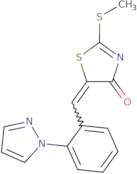 2-(Methylsulfanyl)-5-{(Z)-[2-(1H-pyrazol-1-yl)phenyl]methylidene}-1,3-thiazol-4-one