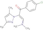 (2Z)-1-(4-Chlorophenyl)-2-(3,5-dimethyl-1H-pyrazol-1-yl)-3-(dimethylamino)prop-2-en-1-one