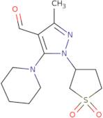 1-(1,1-Dioxo-1λ6-thiolan-3-yl)-3-methyl-5-(piperidin-1-yl)-1H-pyrazole-4-carbaldehyde