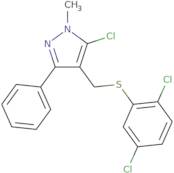 5-Chloro-4-{[(2,5-dichlorophenyl)sulfanyl]methyl}-1-methyl-3-phenyl-1H-pyrazole