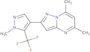 5,7-Dimethyl-2-[1-methyl-5-(trifluoromethyl)-1H-pyrazol-4-yl]pyrazolo[1,5-a]pyrimidine