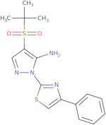 4-(tert-Butylsulfonyl)-1-(4-phenyl-1,3-thiazol-2-yl)-1H-pyrazol-5-ylamine