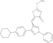 5-[[3-(4-Cyclohexylphenyl)-1-phenylpyrazol-4-yl]methylidene]-2-methylsulfanyl-1,3-thiazol-4-one