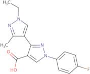 3-(1-Ethyl-3-methyl-1H-pyrazol-4-yl)-1-(4-fluorophenyl)-1H-pyrazole-4-carboxylic acid