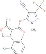 [4-Cyano-2-methyl-5-(trifluoromethyl)pyrazol-3-yl] 3-(2-chloro-6-fluorophenyl)-5-methyl-1,2-oxazol…