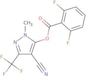 4-Cyano-1-methyl-3-(trifluoromethyl)-1H-pyrazol-5-yl 2,6-difluorobenzenecarboxylate