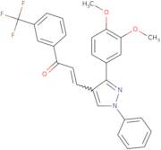 3-[3-(3,4-Dimethoxyphenyl)-1-phenylpyrazol-4-yl]-1-[3-(trifluoromethyl)phenyl]prop-2-en-1-one