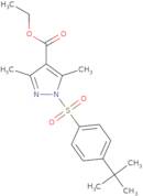 Ethyl 1-{[4-(tert-butyl)phenyl]sulfonyl}-3,5-dimethyl-1H-pyrazole-4-carboxylate