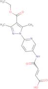 (2Z)-3-({6-[4-(Ethoxycarbonyl)-3,5-dimethyl-1H-pyrazol-1-yl]pyridin-3-yl}carbamoyl)prop-2-enoic ac…