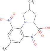 (2R)-4-Methyl-1-(4-methyl-2,6-dinitrophenyl)tetrahydro-1H-pyrrole-2-carboxylic acid