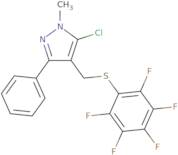 (5-Chloro-1-methyl-3-phenyl-1H-pyrazol-4-yl)methyl 2,3,4,5,6-pentafluorophenyl sulfide