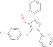 5-[(4-Chlorophenyl)sulfanyl]-1,3-diphenyl-1H-pyrazole-4-carbaldehyde