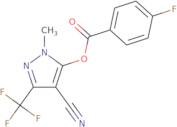 4-Cyano-1-methyl-3-(trifluoromethyl)-1H-pyrazol-5-yl 4-fluorobenzenecarboxylate