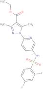 Ethyl 1-(5-{[(2,4-difluorophenyl)sulfonyl]amino}-2-pyridinyl)-3,5-dimethyl-1H-pyrazole-4-carboxyla…