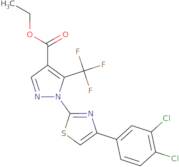 Ethyl 1-[4-(3,4-dichlorophenyl)-1,3-thiazol-2-yl]-5-(trifluoromethyl)-1H-pyrazole-4-carboxylate