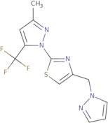 2-[3-Methyl-5-(trifluoromethyl)-1H-pyrazol-1-yl]-4-(1H-pyrazol-1-ylmethyl)-1,3-thiazole