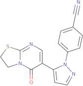 4-[5-(5-Oxo-2,3-dihydro-5H-[1,3]thiazolo[3,2-a]pyrimidin-6-yl)-1H-pyrazol-1-yl]benzenecarbonitrile