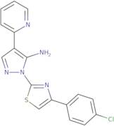 1-[4-(4-Chlorophenyl)-1,3-thiazol-2-yl]-4-(2-pyridinyl)-1H-pyrazol-5-amine