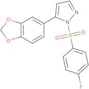 5-(1,3-Benzodioxol-5-yl)-1-[(4-fluorophenyl)sulfonyl]-1H-pyrazole