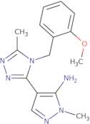 4-[4-(2-Methoxybenzyl)-5-methyl-4H-1,2,4-triazol-3-yl]-1-methyl-1H-pyrazol-5-amine