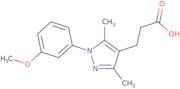 3-[1-(3-Methoxyphenyl)-3,5-dimethyl-1H-pyrazol-4-yl]propanoic acid