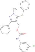 [1-Methyl-3-phenyl-5-(phenylsulfanyl)-1H-pyrazol-4-yl]methyl N-(3-chlorophenyl)carbamate