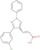 (2E)-3-[3-(3-Chlorophenyl)-1-phenyl-1H-pyrazol-4-yl]prop-2-enoic acid