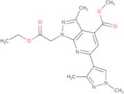 Methyl 6-(1,3-dimethyl-1H-pyrazol-4-yl)-1-(2-ethoxy-2-oxoethyl)-3-methyl-1H-pyrazolo[3,4-b]pyridine-4-carboxylate