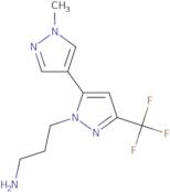3-[5-(1-Methyl-1H-pyrazol-4-yl)-3-(trifluoromethyl)-1H-pyrazol-1-yl]propan-1-amine