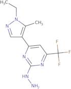 4-(1-Ethyl-5-methyl-1H-pyrazol-4-yl)-2-hydrazinyl-6-(trifluoromethyl)pyrimidine