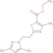 Ethyl 2-[2-(3,5-dimethyl-1H-pyrazol-1-yl)ethyl]-4-methyl-1,3-thiazole-5-carboxylate