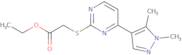 Ethyl ([4-(1,5-dimethyl-1H-pyrazol-4-yl)pyrimidin-2-yl]thio)acetate