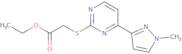 Ethyl ([4-(1-methyl-1H-pyrazol-3-yl)pyrimidin-2-yl]thio)acetate