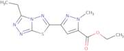 Ethyl 3-(3-ethyl[1,2,4]triazolo[3,4-b][1,3,4]thiadiazol-6-yl)-1-methyl-1H-pyrazole-5-carboxylate