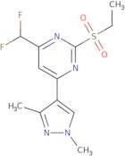 4-(Difluoromethyl)-6-(1,3-dimethyl-1H-pyrazol-4-yl)-2-(ethylsulfonyl)pyrimidine