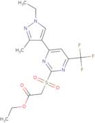 Ethyl {[4-(1-ethyl-3-methyl-1H-pyrazol-4-yl)-6-(trifluoromethyl)pyrimidin-2-yl]sulfonyl}acetate