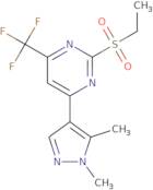 4-(1,5-Dimethyl-1H-pyrazol-4-yl)-2-(ethylsulfonyl)-6-(trifluoromethyl)pyrimidine