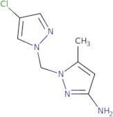 1-[(4-Chloro-1H-pyrazol-1-yl)methyl]-5-methyl-1H-pyrazol-3-amine