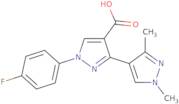 3-(1,3-Dimethyl-1H-pyrazol-4-yl)-1-(4-fluorophenyl)-1H-pyrazole-4-carboxylic acid