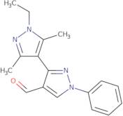 1'-Ethyl-3',5'-dimethyl-1-phenyl-1H,1'H-3,4'-bipyrazole-4-carbaldehyde