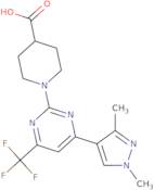 1-[4-(1,3-Dimethyl-1H-pyrazol-4-yl)-6-(trifluoromethyl)pyrimidin-2-yl]piperidine-4-carboxylic acid